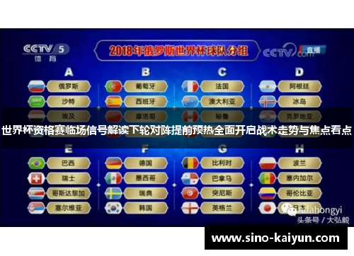 世界杯资格赛临场信号解读下轮对阵提前预热全面开启战术走势与焦点看点 世界杯资格赛临场信号解读下轮对阵提前预热全面开启战术走势与焦点看点